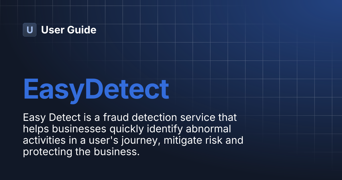 Easydetect user guide